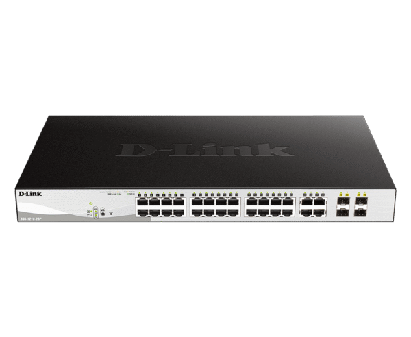 D-Link 48-port UTP 802.3af PoE & 802.3at PoE+ 10/100/1000Mbps, DGS-1210-28P