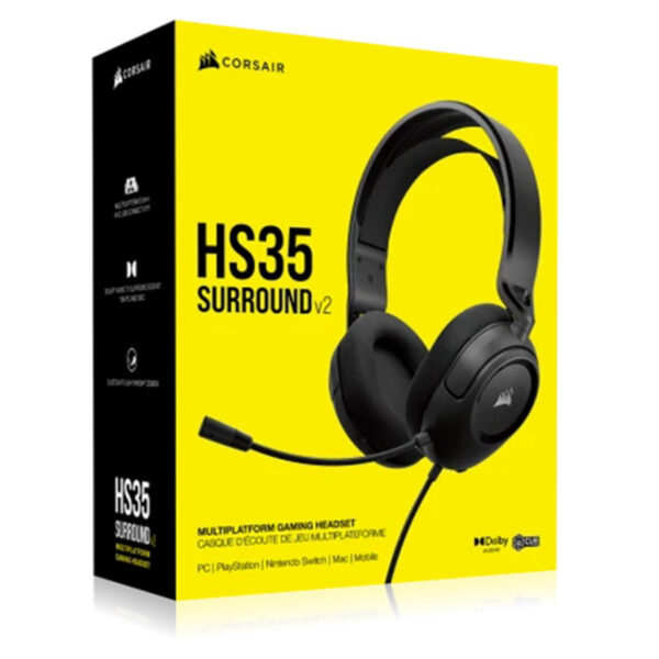 CORSAIR HS35 SURROUND v2 Multiplatform Gaming Headset (AP) - Image 3