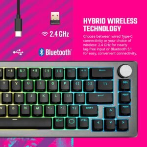 COOLER MASTER CK-721-GKTL1-US Cooler Master CK721 RGB MECHANICAL BLUE BT KEYBOARD BLACK
