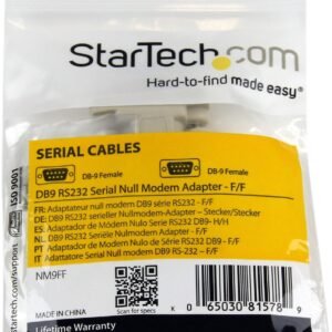 StarTech NM9FF Startech DB9 Null Modem Serial Adapter F/F