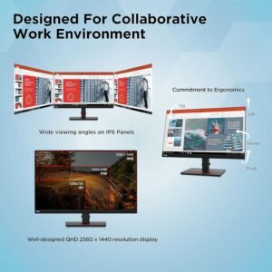 Lenovo 61F0GAR1WW ThinkVision T24h-20 QHD Type-C Monitor, 24"