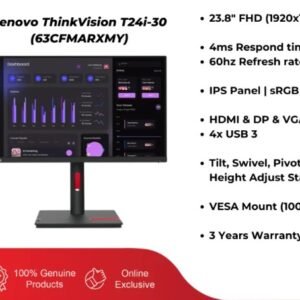 Lenovo ThinkVision T24i-30 23.8" Monitor (63CFMARXMY)