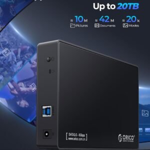 Orico 2.5 / 3.5 inch USB3.0 Hard Drive Dock 1) Material: ABS 2) Supported HDD: 2.5''&3.5'' SATA HDD/