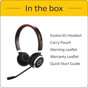 Jabra Evolve 65 UC Stereo Wireless Headset/Music Headphones