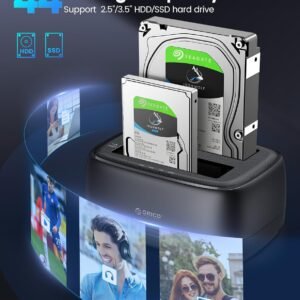 Orico 2.5 / 3.5 inch 2 Bay USB3.0 1 to 1 Clone Hard Drive Dock 1) Supported HDD: 2.5''&3.5'' SATA HD