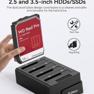 Orico 2.5 / 3.5 inch 4 Bay USB3.0 1 to 3 Clone Hard Drive Dock 1) Supported HDD: 2.5''&3.5'' SATA HD