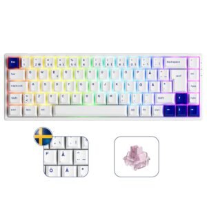 AKKO Wireless - 3068B Plus Blue on White + Jelly Pink