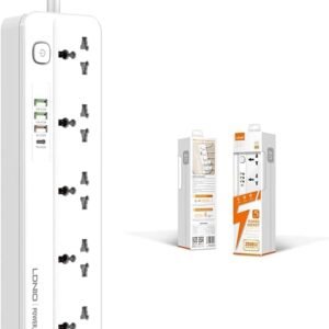 Ldnio Power strip with 5 AC outlets, 3x USB, USB-C, LDNIO SC5415, 2500W (white)