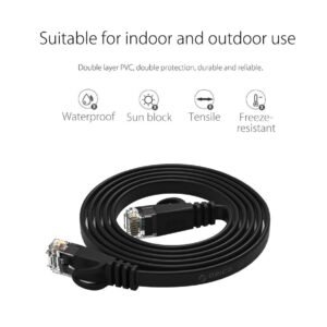ORICO CAT6 2M FLAT LAN NETWORK CABLE ORICO-PUG-C6B-20-BK-EP