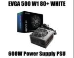 EVGA W1 80+ White 600W PSU, All black cables, 3 year warranty