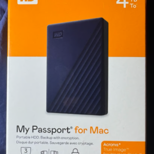 Western Digital WDBA2F0040BBL-WESN My Passport for Mac- 4TB (Blue) USB-C