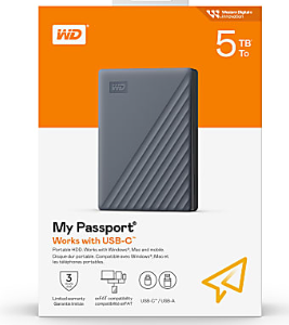 Western Digital WDBRMD0050BGY-WESN My Passport - 5TB (Grey) USB-C