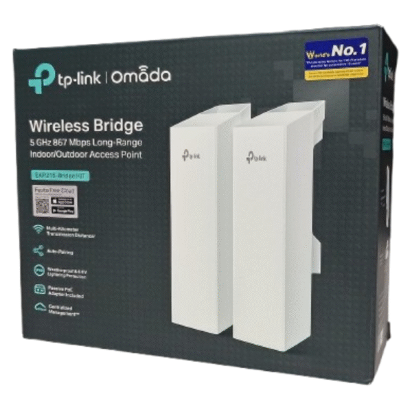 Tp-Link-Wireless-Bridge-5-GHz-867-Mbps-Long-Range-IndoorOutdoor-Access-Point-EAP215-Bridge-KIT