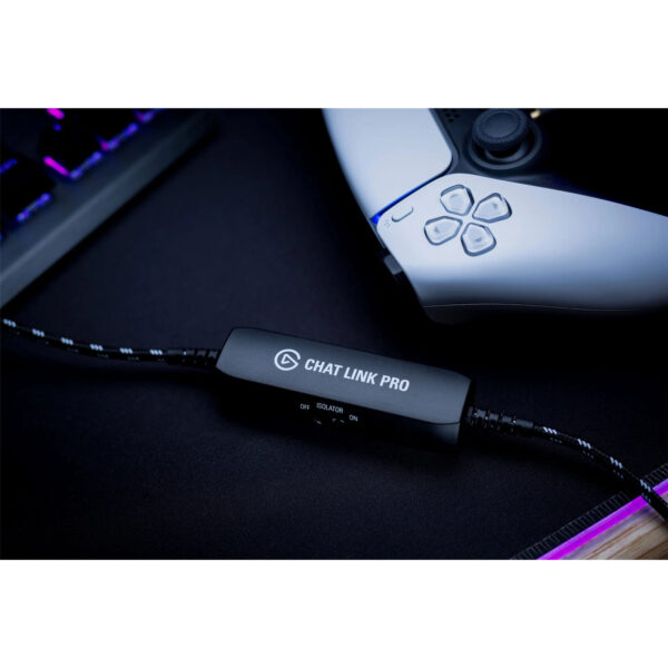 Elgato Chat Link Pro - Audio Adapter, for PS5, PS4, Nintendo Switch, Capture Voice Chat, Gameplay Sound, Extra Long Cable, Black/White - Image 2