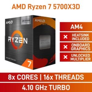 AMD Ryzen 7 5700X3D without cooler 3.0GHz CPU 3106