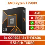 AMD Ryzen 7 9700X, Cooler not included