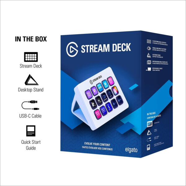 Elgato Stream Deck MK.2 15 Customizable LCD Keys - 10GBA9911 (White) - Image 4