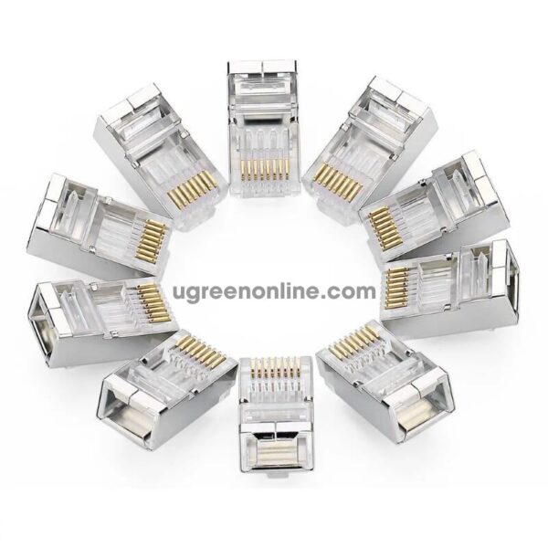 Ugreen cat 6 shielded metal connector 10pcs/bag - Image 3