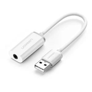 Ugreen USB Sound Adapter, USB External Sound Audio Adapter with 3.5mm Stereo for Headset