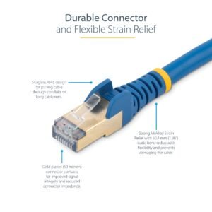 StarTech N6SPAT5MBL Startech 5m Blue Cat6 Shielded Gigabit Network Cable