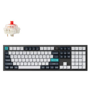 KEYCHRON Q6 MAX FULL SIZE 109KEYS CARBON BLACK, knob red switch  KYCN-Q6M-M1