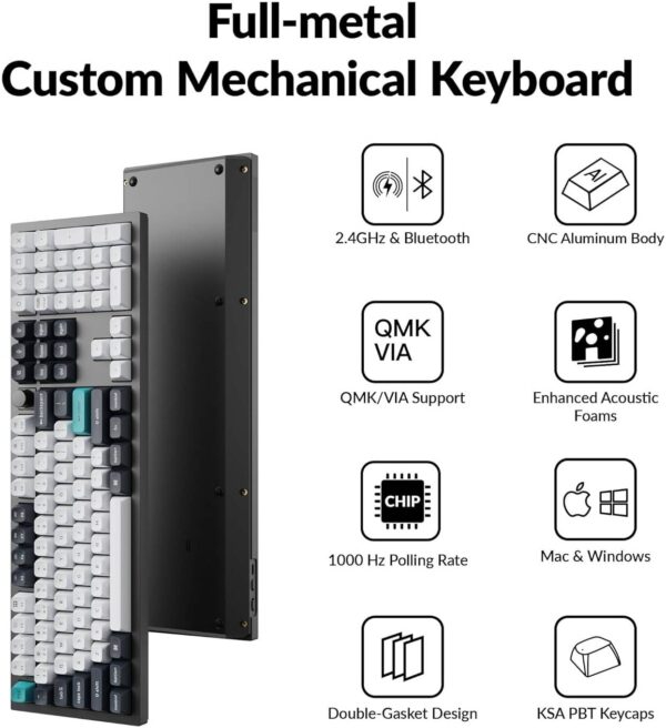 KEYCHRON Q6 MAX FULL SIZE 109KEYS CARBON BLACK, knob red switch  KYCN-Q6M-M1 - Image 3