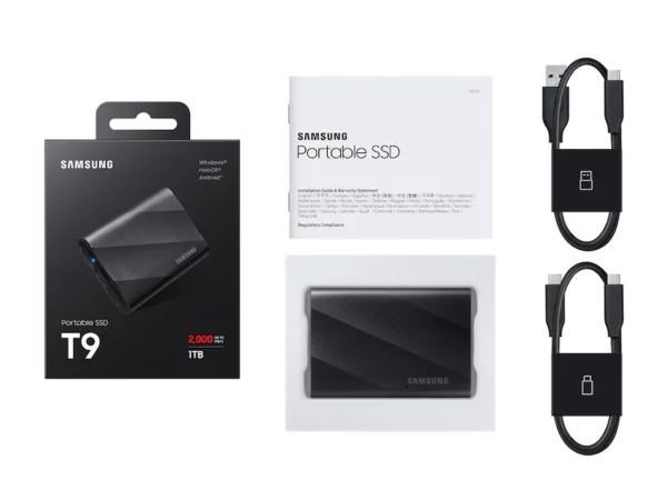 Samsung 1TB T9 Portable SSD MU-PG1T0B BLACK 2000MB/S - Image 4