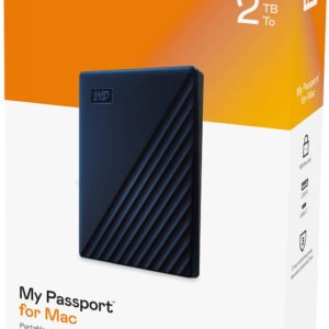 Western Digital WDBA2D0020BBL-WESN My Passport for Mac- 2TB (Blue) USB-C
