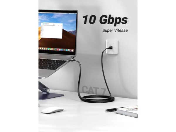 Ugreen Cat 7 STP Lan Cable Flat Design 2m (Black) - Image 2