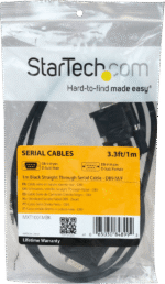 Startech MXT1001MBK Startech 1 m Black Straight Through Serial Cable - DB9 M/F
