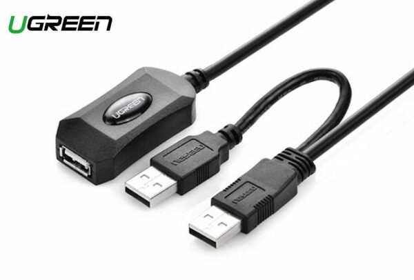 Ugreen USB2.0 Active Extension Cable 5M with USB for Power
