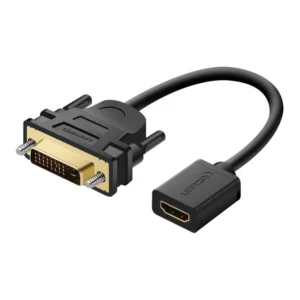 Ugreen DVI Male to HDMI female adaptor cable gold plated