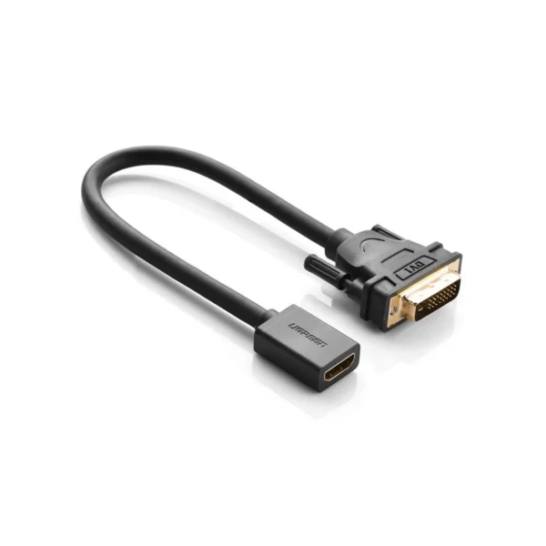 Ugreen DVI Male to HDMI female adaptor cable gold plated - Image 2