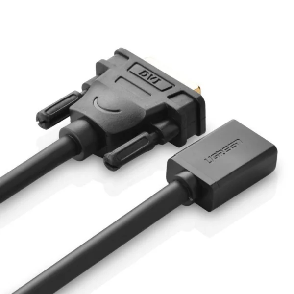 Ugreen DVI Male to HDMI female adaptor cable gold plated - Image 3