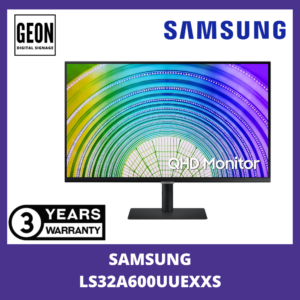 Samsung 32" QHD Monitor USB type-C and LAN port with LS32A600UUEXXS (BLT)