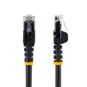 StarTech N6PAT6BKS Startech 6ft Black Snagless Slim Cat 6 Patch Cable