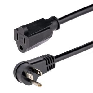 StarTech PAC101R1 Startech 5-15R to 5-15P 1ft Right angled Power Cord Extension