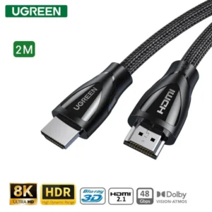 Ugreen 2M 8K 60Hz 4K 120hz HDMI 2.1 Ultra High HD black cable