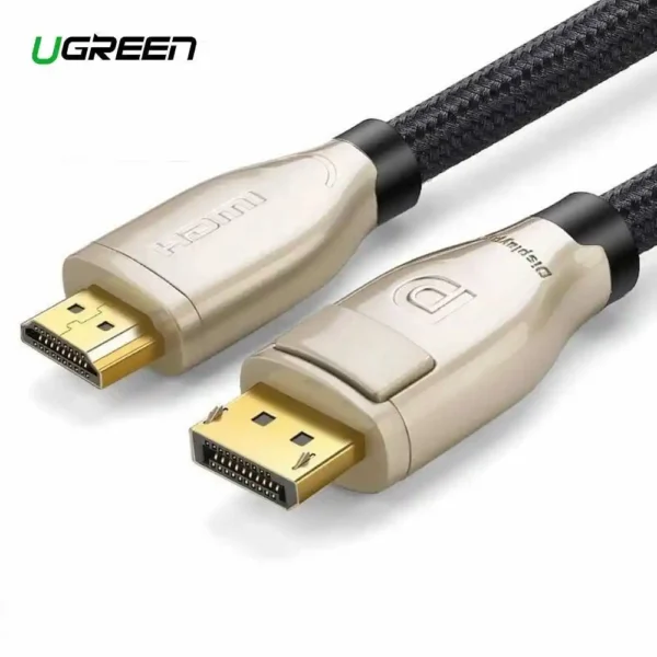 Ugreen Display Port 1.2 Male to Male Cable with nylon braid 2M 4K*2K and 3D **