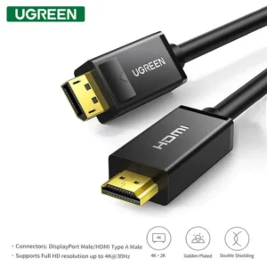 Ugreen DP Male to HDMI Male cable, 4K@30hz, 3D 2m