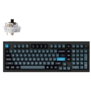KEYCHRON Q5 Swappable RGB Backlight Brown Switch Knob Version - Black (A)