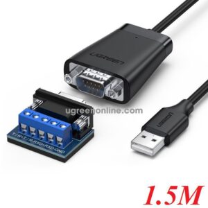 Ugreen USB TO RS-422/RS485 adapter Cable 1.5m, Chipset: FIDI-FT232R+ZT485, Supports Windows 8.1/8/7/