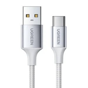UGREEN 60131 US288 USB-C TO USB A 2.0 1M WHITE MALE CABLE (BRAIDED)