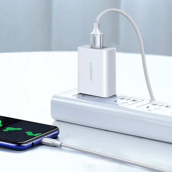 UGREEN 60131 US288 USB-C TO USB A 2.0 1M WHITE MALE CABLE (BRAIDED) - Image 3