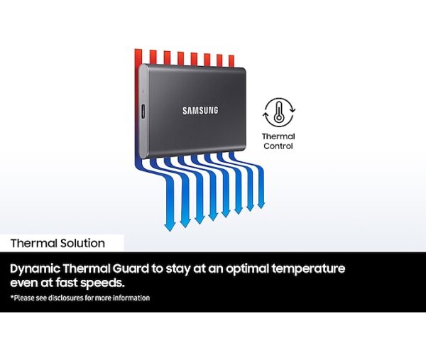 SAMSUNG T7 PORTABLE SSD 2TB TITAN GRAY - Image 3