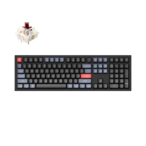 KEYCHRON Q6 KNOB Carbon black with brown switch