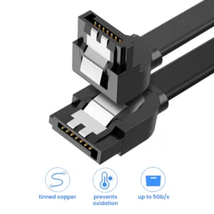 Ugreen Sata 3 right angle 45 cm black