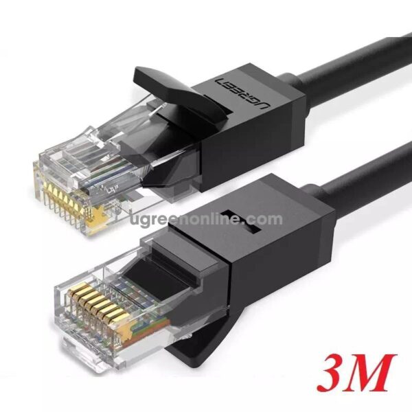 Ugreen 3m CAT 6 UTP Cable Round type - Black