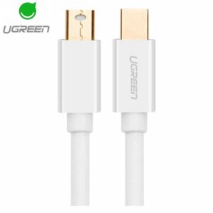 Ugreen Mini Dp Male To Male Cable, 2M, 4K White ** MD111-10429