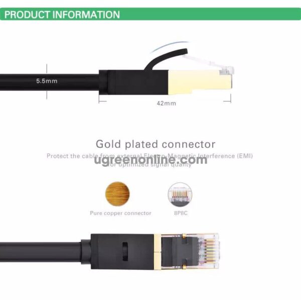 Ugreen cat 7 STP lan cable 15M, AWG 26 - Image 3